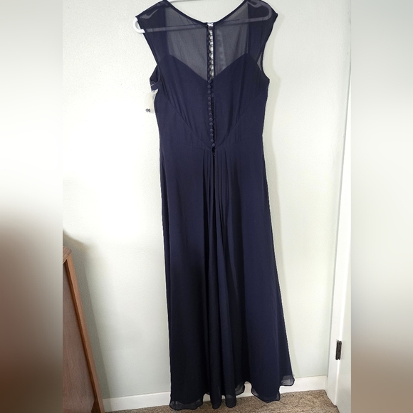 Bill Levkoff Navy Sample Gown Size 10 - Picture 2 of 9